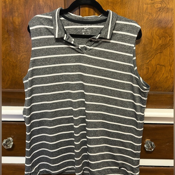 Nike Tops - Nike Dri-Fit Gray Collared Tank - Size XXL